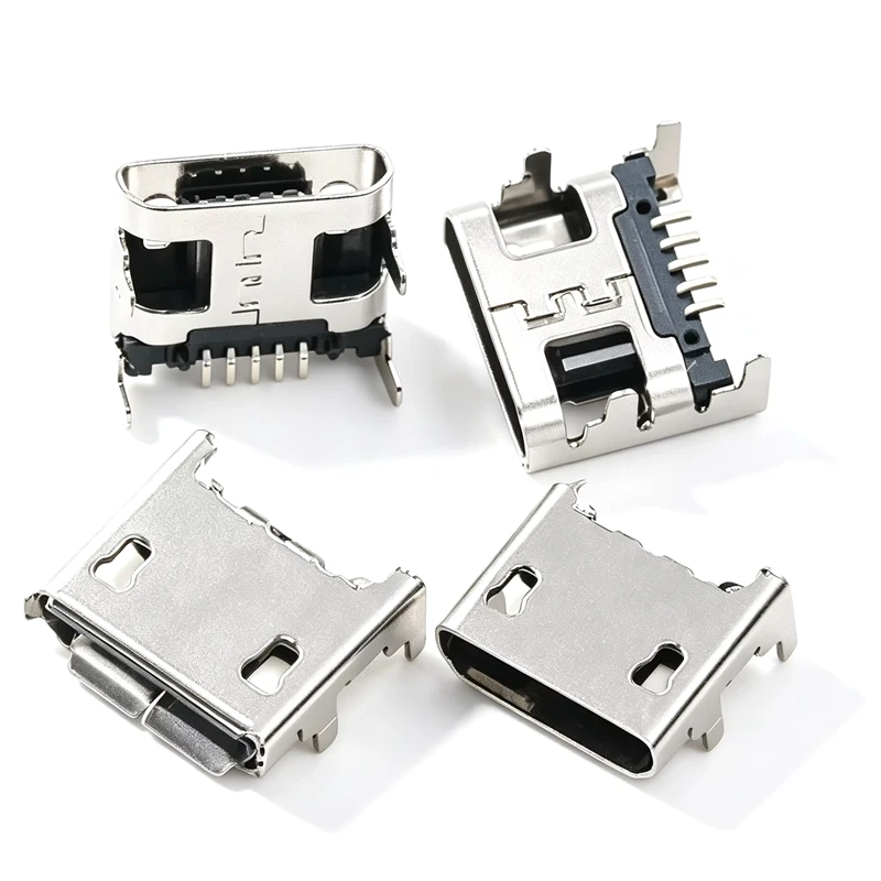 10PCS Micro USB mini Connector 5pin Seat Jack Micro 4 Feet With Side Inserting Plate connector for Mobile tail Plug USB 5P 7.2