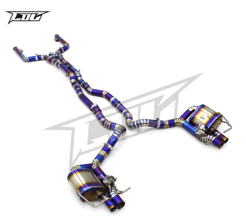 Custom OEM Valves Catback Exhaust Pipe for Mercedes-Benz C63/C63S  W205 4.0T 2015-2023 Titanium Car Exhaust Pipes