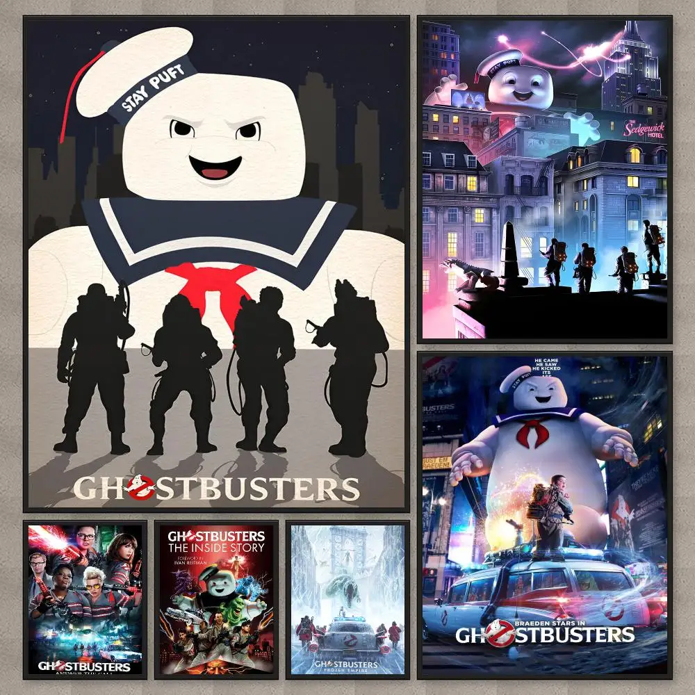 Drama Moive G-Ghostbusters Poster Waterproof Sticky Wall Art Print For Bedroom Living Room Hallway Bar Home Decor