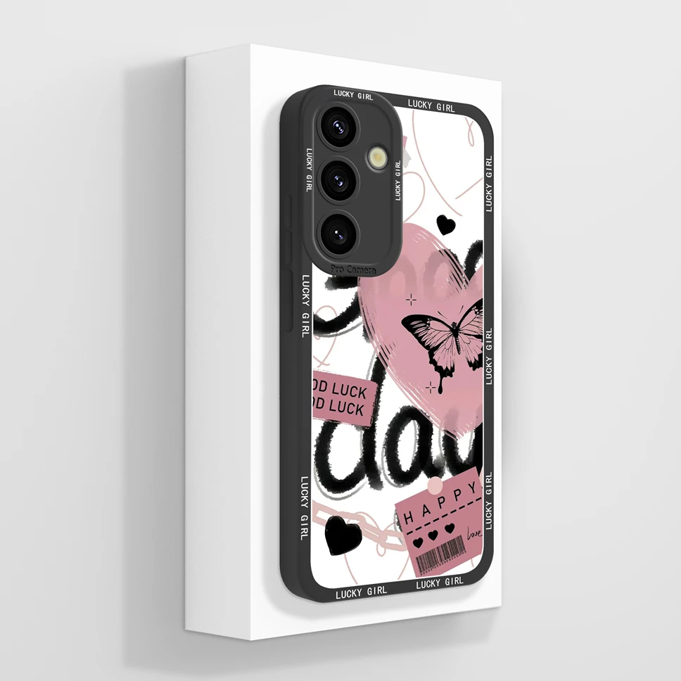 Etui do Samsung Galaxy S24 Plus S24Ultra S24FE Pretty Cat Miękkie, płynne silikonowe pokrowce ochronne do Samsung Galaxy S24 Fundas — zdjęcie 7