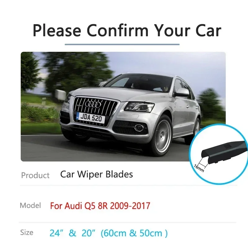 

Комплект из 2 дворников (передний и задний) для Audi Q5 8R 2009-2017: щетки для стеклоочистителя, аксессуары для автомобиля, замена