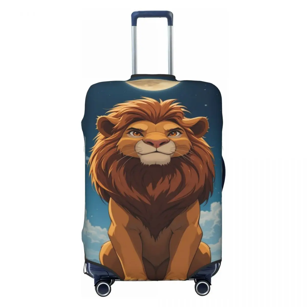 

Чехол для багажа с изображением льва в стиле аниме, эластичный защитный чехол для дорожного чемодана, подходит для чемоданов 18-32 дюймов
