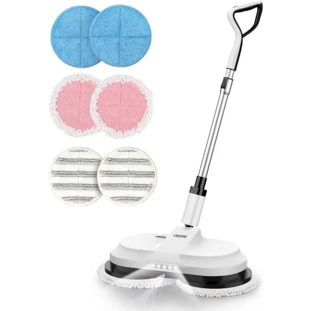 

HAOYUNMA Cordless Electric Mop, with LED, Self-Propelled Police Scrubber Mops for Vinyl, Hardwood, Tile & Laminate Floors