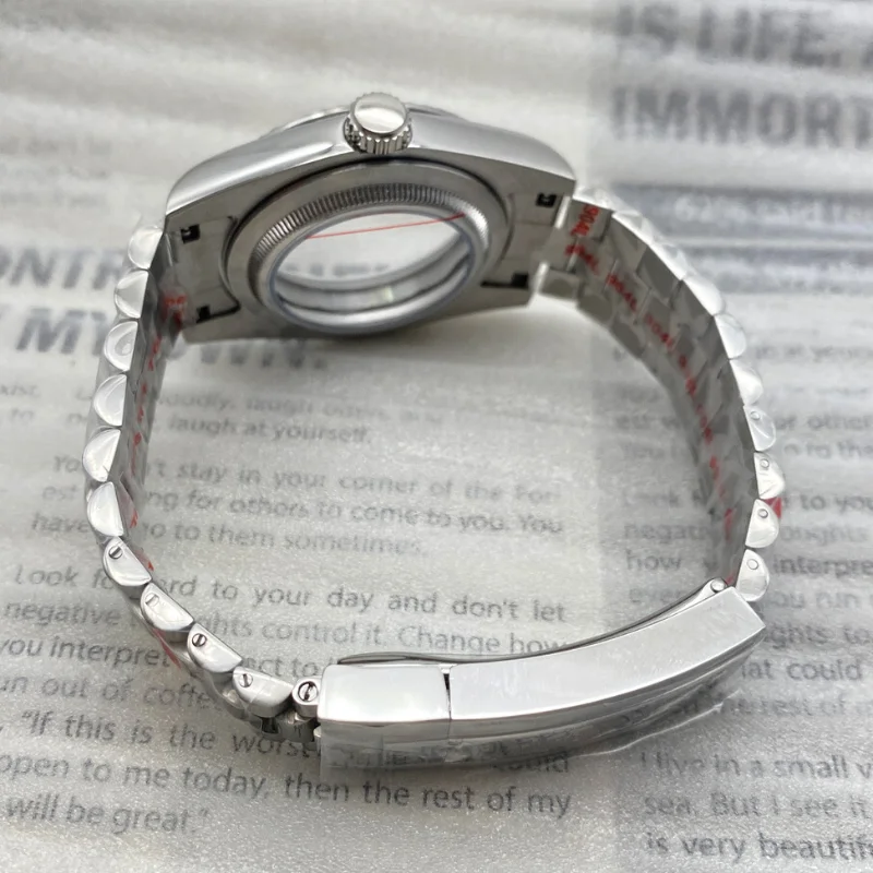39mm Case NH35 36mm Case Flat Magnifying Sapphire Glass stainless steel Strap Watch Accessories Parts Fit NH36/NH36 Movement