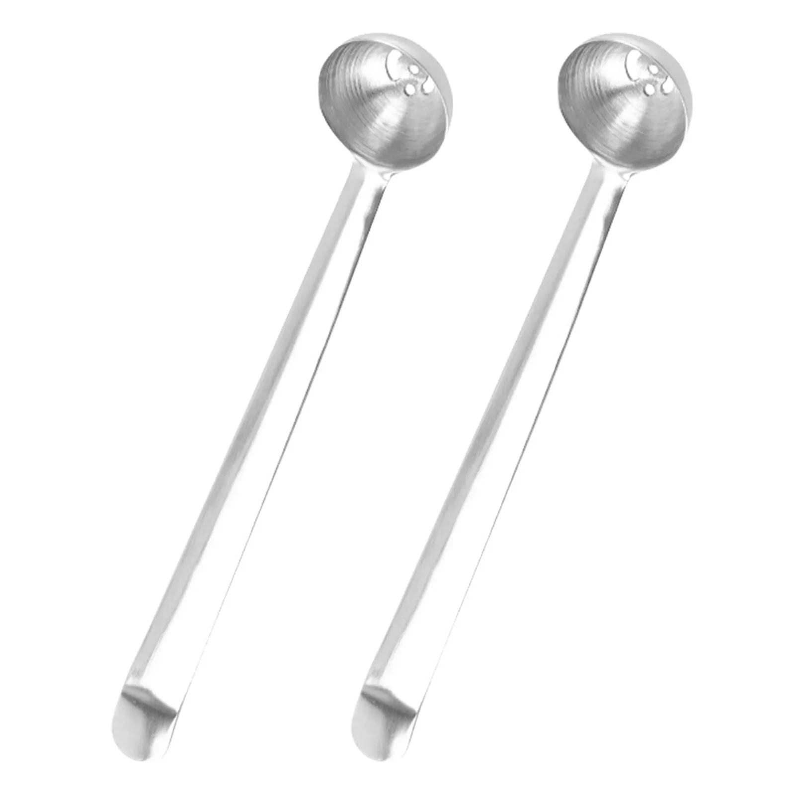 2 قطعة الفولاذ المقاوم للصدأ الزيتون ملعقة مصفاة جرة أداة ل الكرز المخللات مقبض طويل استنزاف ثقب المطبخ أداة تخدم