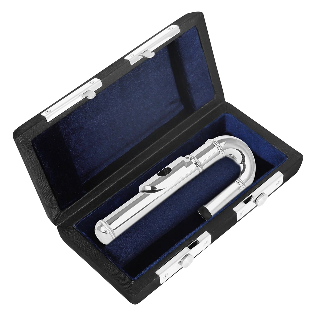 Flute Curved Blowing Tube Storage Box Flute Body Protection Box Silver Plated Flute Headjoint Leather Case Accessories