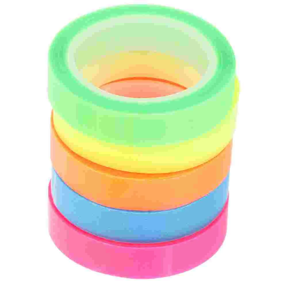 

5 Rolls Waterproof Index Sticker Highlighter Tape Removable Tapes Book Tabs for Annotating Books Clear Duct Tags