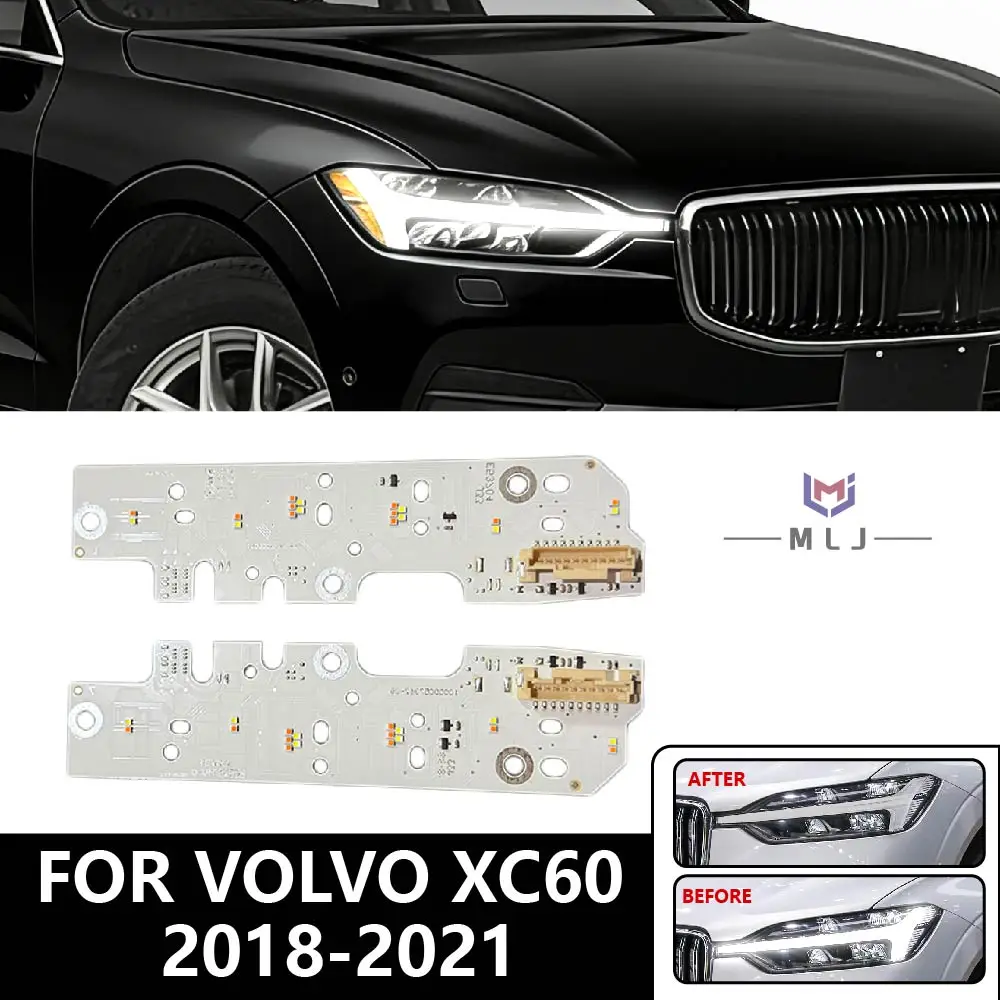 

White Light Chip For Volvo XC60 2018-2021 Car Headlights Angel Eyes Ballast Daytime Running Lights Car Accessories