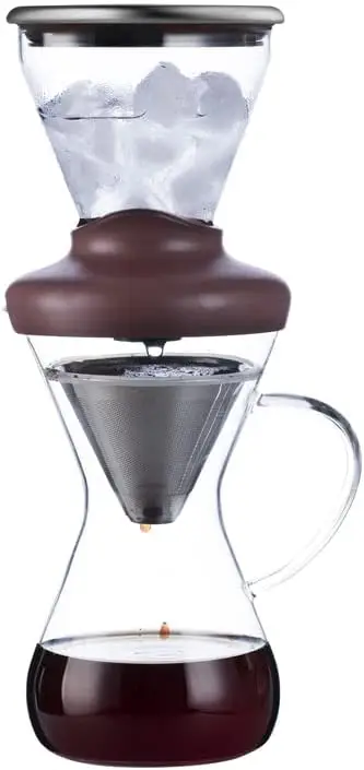 

Deluxe Cold Brew Coffee Maker with Removable Stainless Steel Filter (Hot/Cold Coffee Brew 14oz)