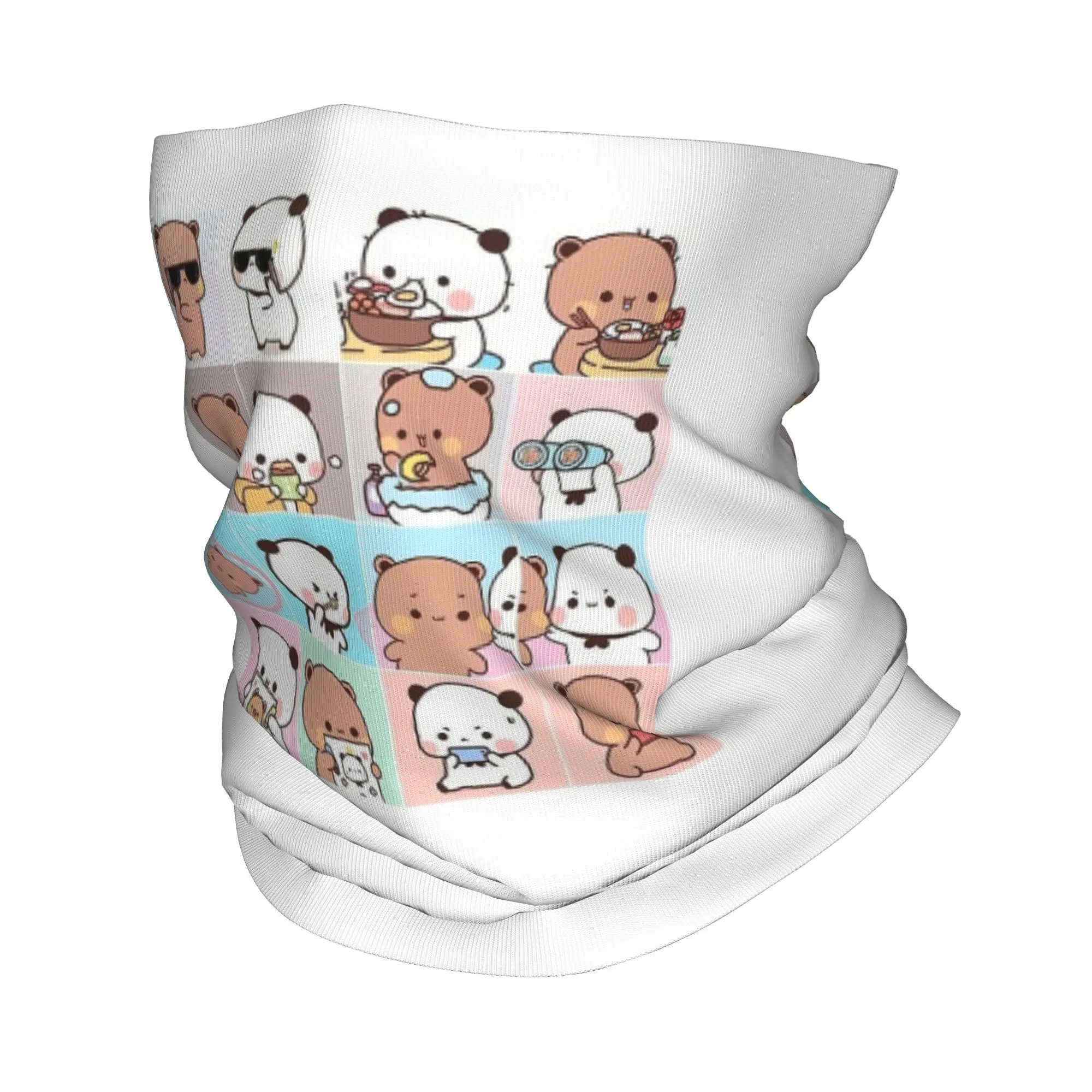 ブブ・ドゥドゥ パンダベア ハグス ラブ バンダナ ネックゲイター ラップ スカーフ 多用途 ヘッドウェア ハイキング 釣り メンズ レディース 大人 冬