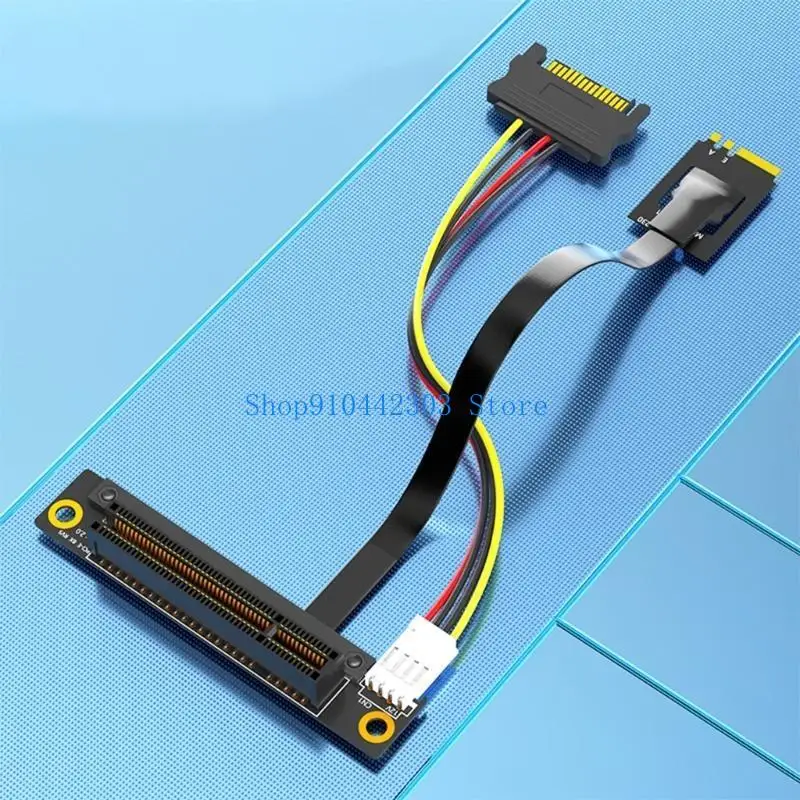 

652F Fast Speed M.2 NGFF to PCIExpress 1X 4X 8X 16X Risers Card Flexible Extender Cable