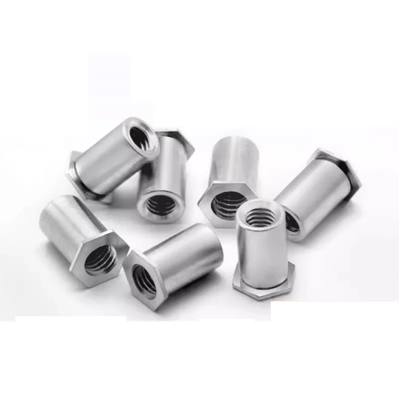 100pcs Stainless Iron Through-Hole Clinch Studs SO4-M3/3.5M3/M4 Industrial Grade Press Rivet Studs Fasteners