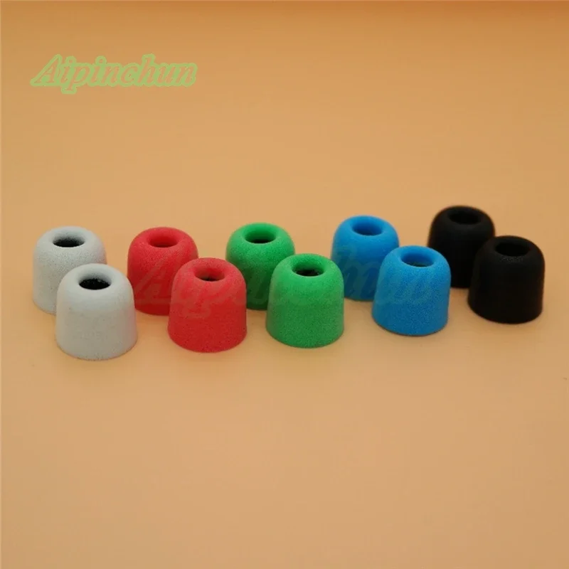 Aipinchun 2Pairs Noise Isolating Earbud Eartips Memory Foam Ear Tips Earplugs Cover T400 4.9mm For In Ear Earphone Headphones