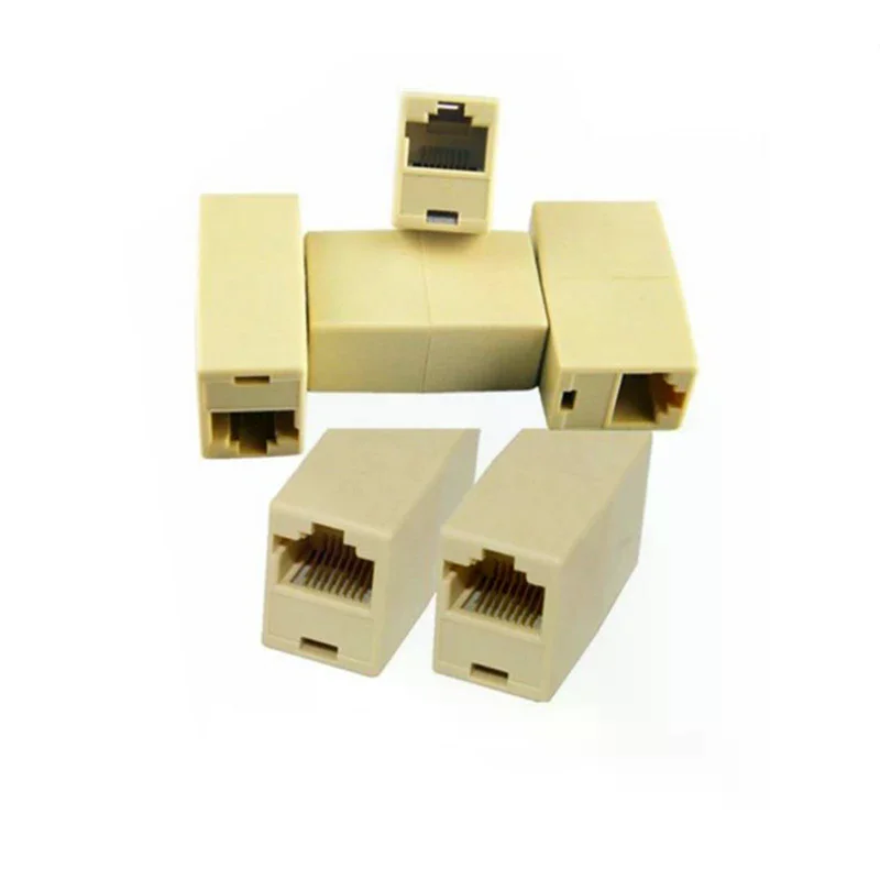 10PCS RJ45 Female to Female Network Ethernet Lan Cable Joiner Connector new