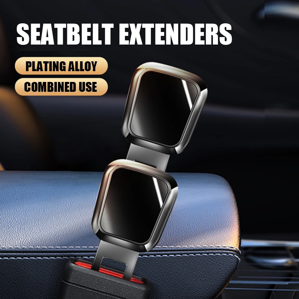 2Pcs Car Seat Belt Extension Belt Clip Extender Safety Seatbelt Lock Buckle Plug For Tesla Model 3 Model X Model S Y Accessories