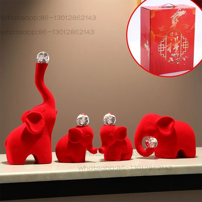 Light luxury crystal ball decoration like a family of four living room ornament simple modern art high-end housewarming