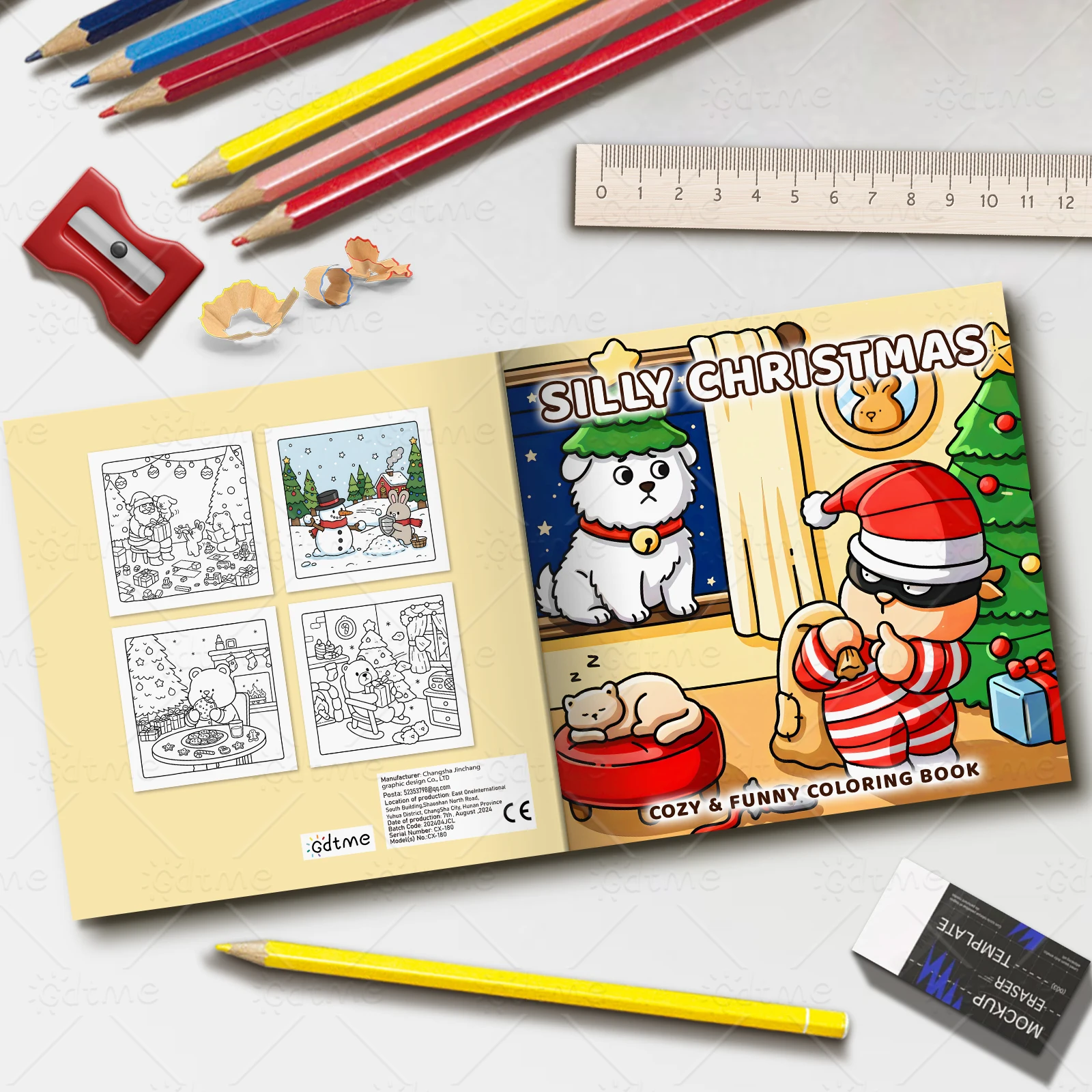 Anti-Angst Lustiges Weihnachts-Malbuch für Erwachsene DIY Mal- und Zeichenkunst-Aktivitätsbuch Geschenk zur Entspannung – Detail 3