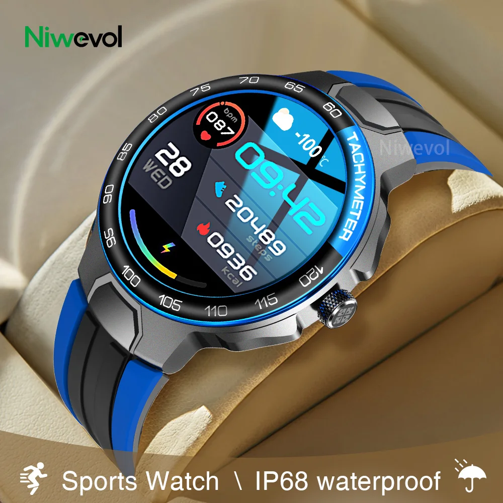 Niwevol กีฬาสมาร์ทนาฬิกาผู้ชายโหมด Multisport IP68กันน้ำ Custom Smartwatch สำหรับ Android IOS วัดอัตราการเต้นหัวใจฟิตเนสนาฬิกา