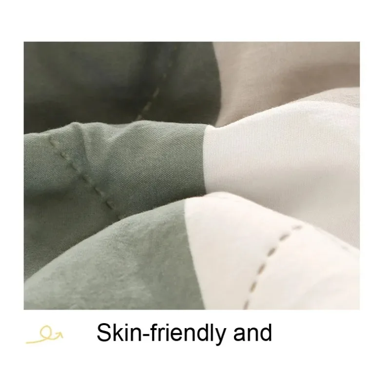 لحاف مغسول من القطن لتكييف الهواء، بطانية لحاف رفيعة، مفرش سرير مفرد مزدوج كوين كينج، غطاء منقوش للصيف