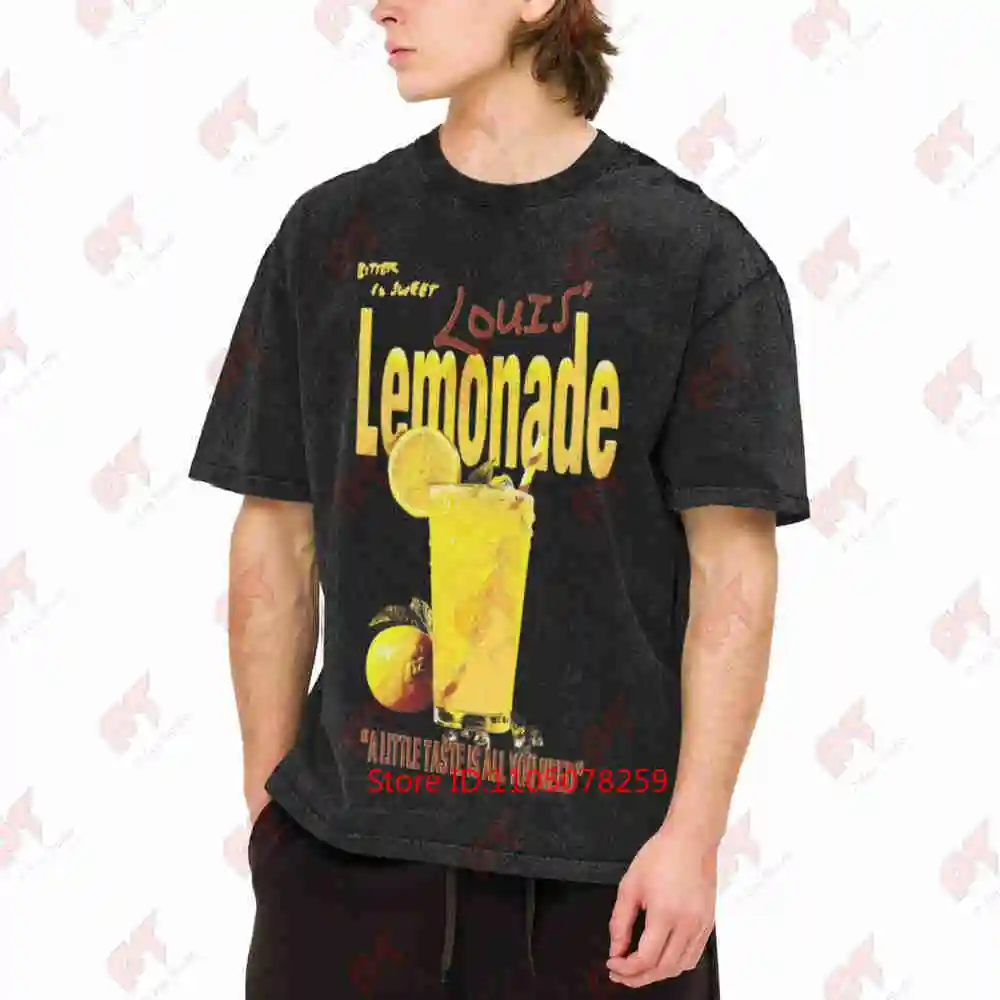 Louis Lemonade Logo Apres Merch Vintage Washed Tee Pure Cotton T-Shirt