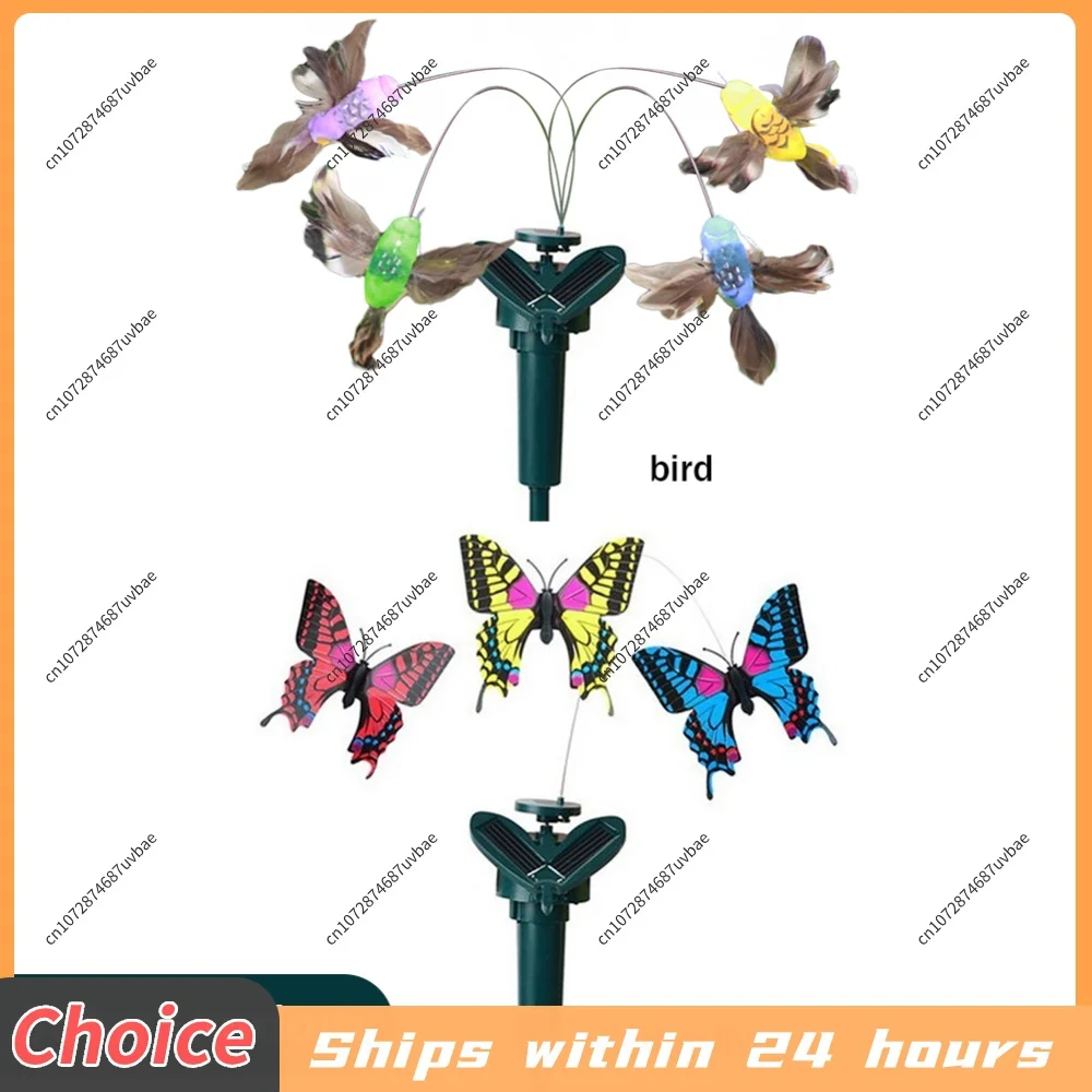 Creative Solar Simulation Auto Flying Hummingbird Artificial Feather Color Birds Indoor Outdoor Courtyard Garden Decoration