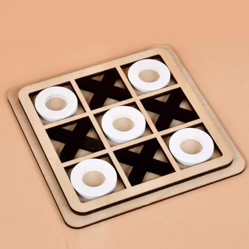 Montessori Holz Mini Schach Spiel Interaktion Puzzle Gehirn Logische Ausbildung Lernen Frühen Pädagogisches Spielzeug Für Kinder Kinder