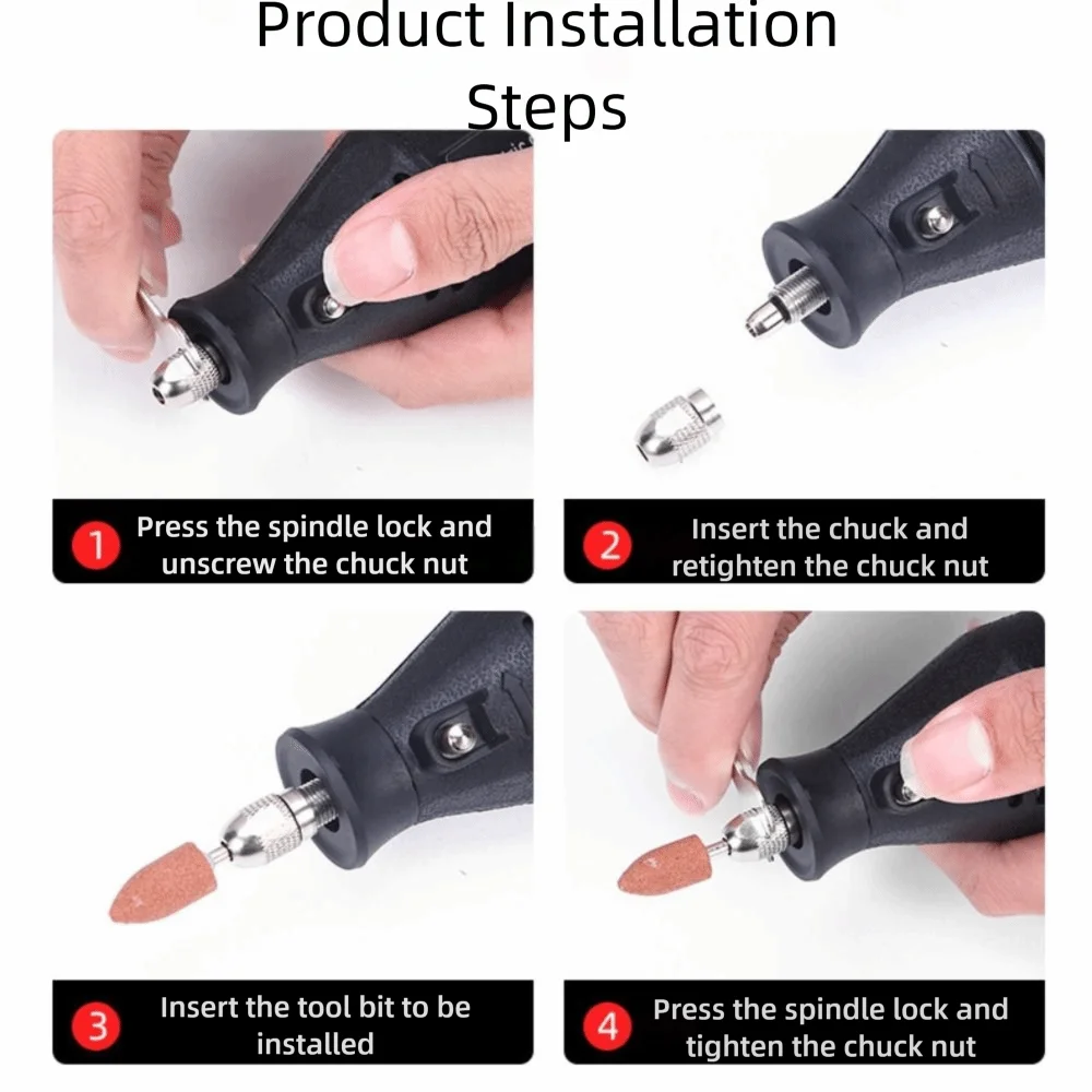 Nuovo mini smerigliatrice per trapano elettrico spina europea mini trapano nero utensile rotante elettrico