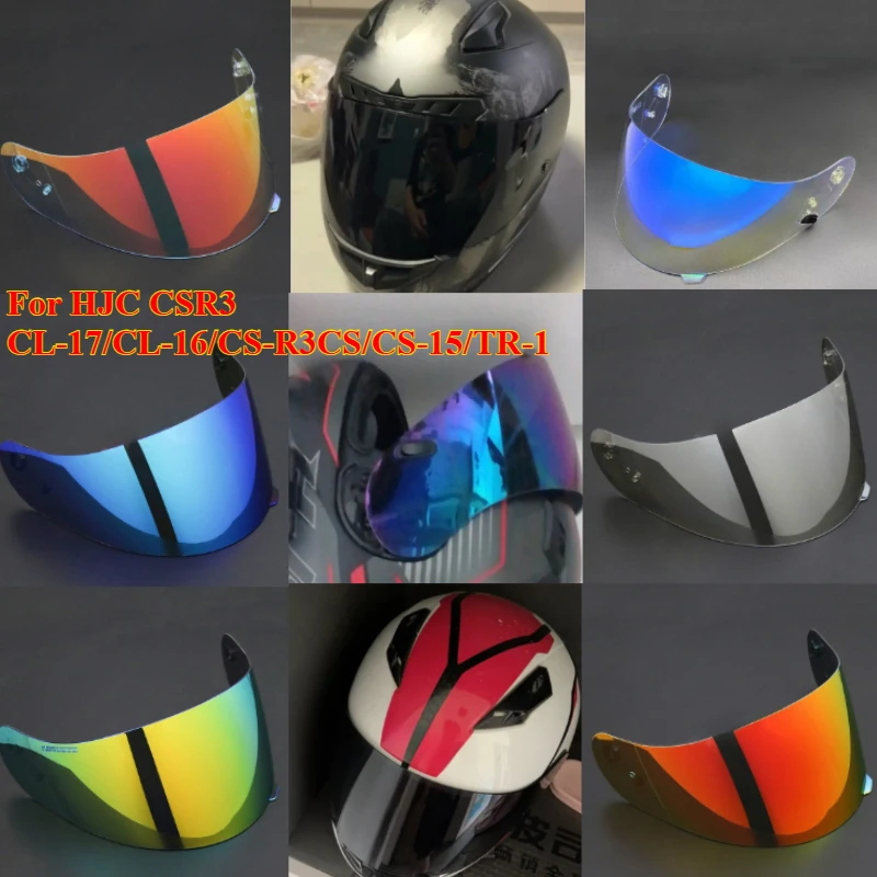 

1PCS Shield Electroplated Helmet Visor for HJC CSR3 CL-17/CL-16/CS-R3CS/CS-15/TR-1 Helmet Windshield Anti-uv Helmet Accessories