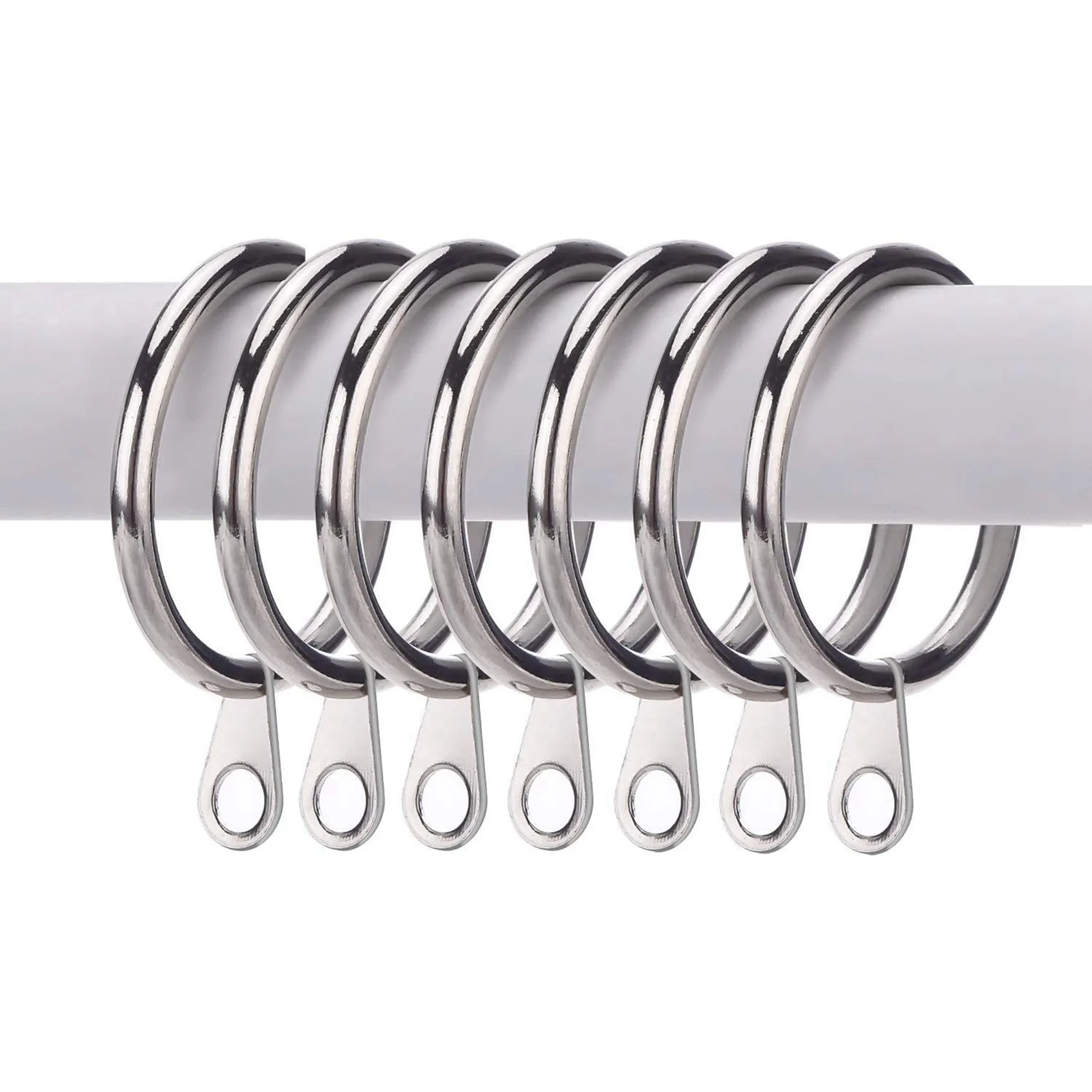 Efficient- 80 Pcs Metal Curtain Ring for Curtains and Poles,Dangling Sliding Eyelet Ring 32 mm Inner Diameter (Silver)