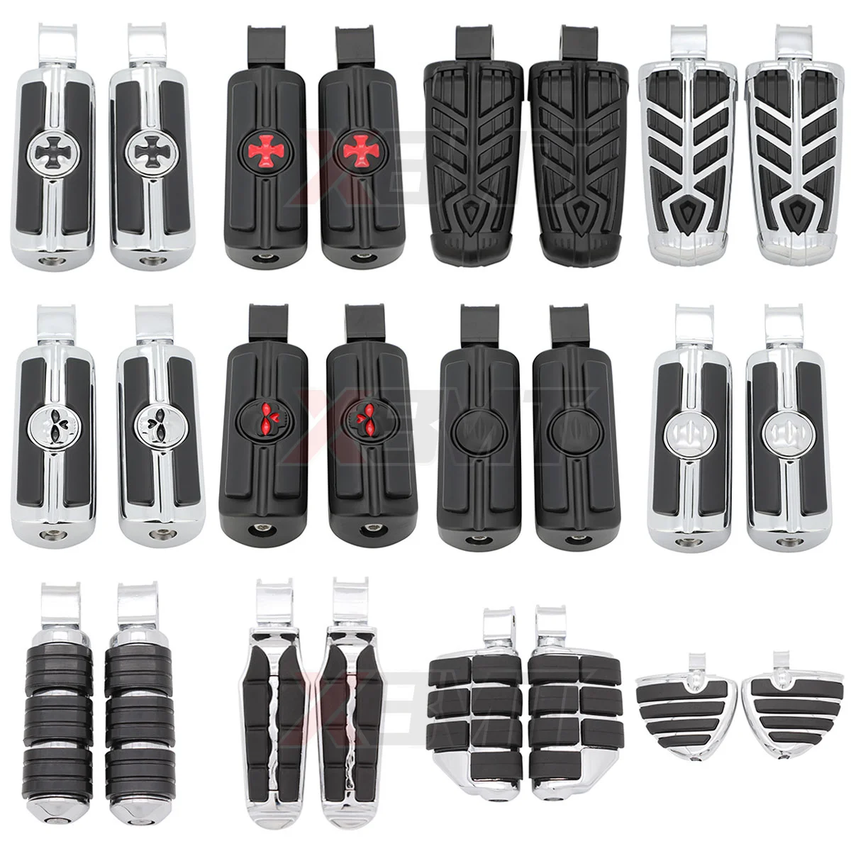 

Motorcycle Front & Rear Foot Pegs Footrests For Honda Shadow 750 VT750 Aero Ace Spirit Phantom RS Floorboards Footboards