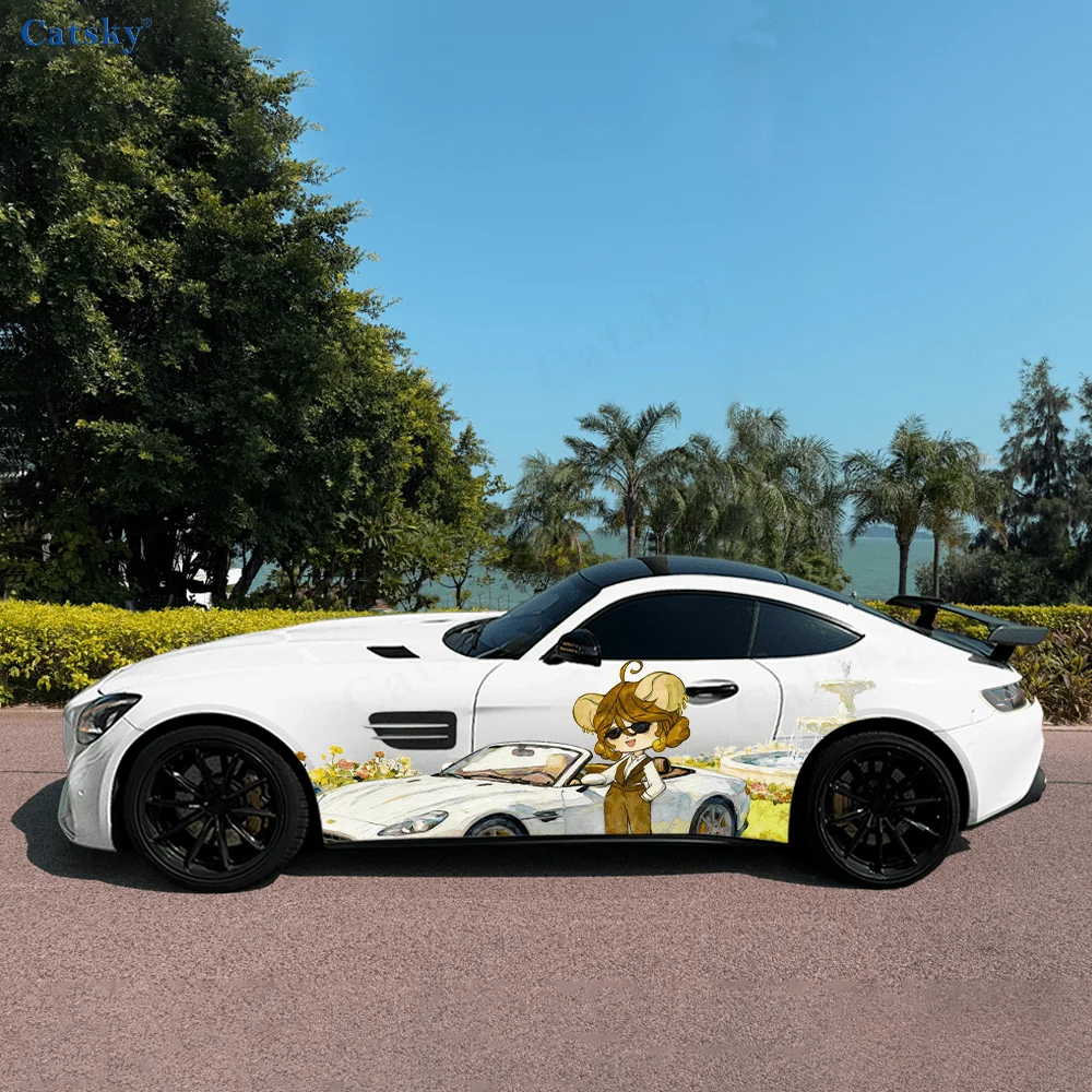 

Miss Hamster Creative Pattern Stickers Car Body Door Side Fashion Stickers Two Decorative Sheets Suitable for All Cars car vinyl