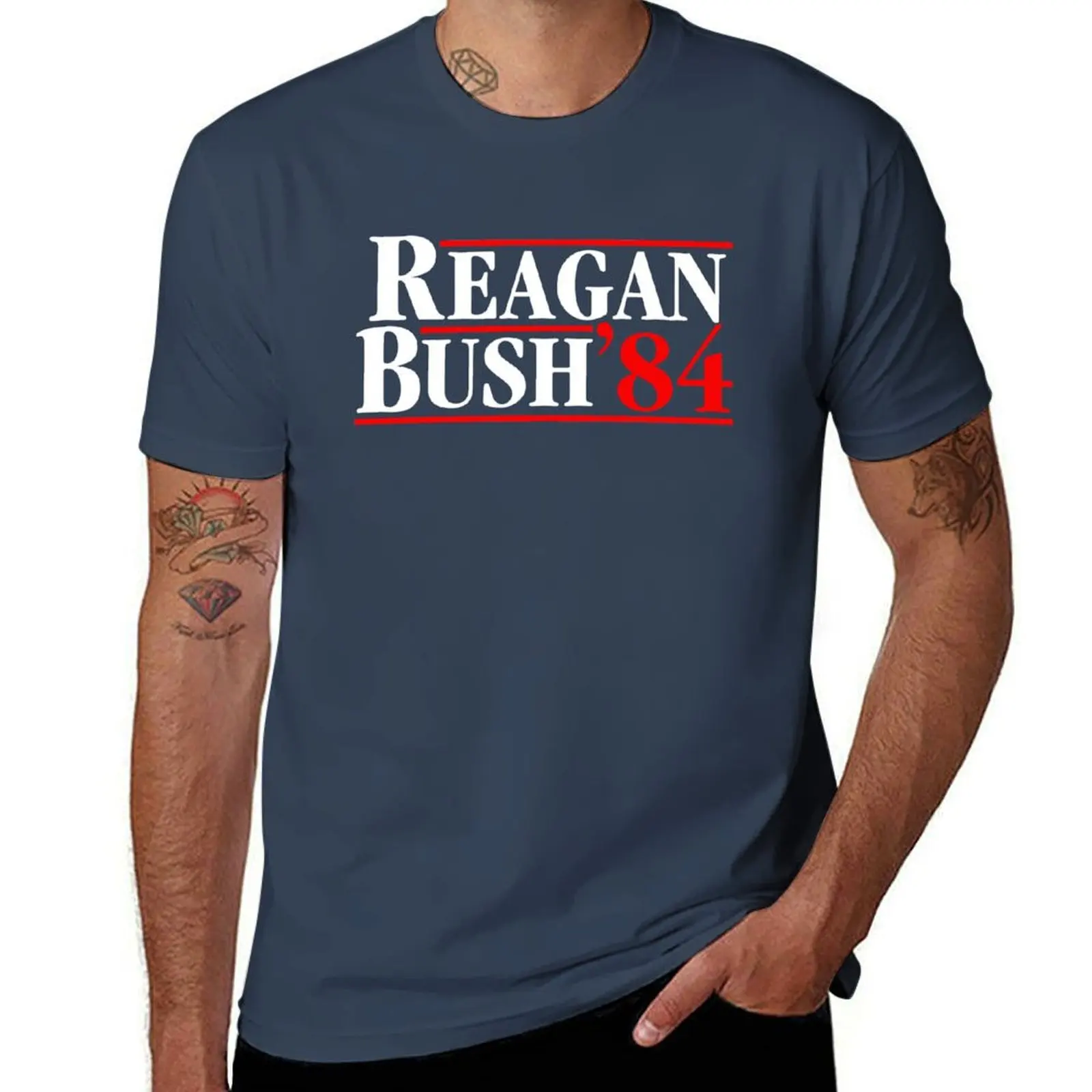 

REAgan Bush 84 T-Shirt graphic t shirt vintage summer 2025 shirts men graphic