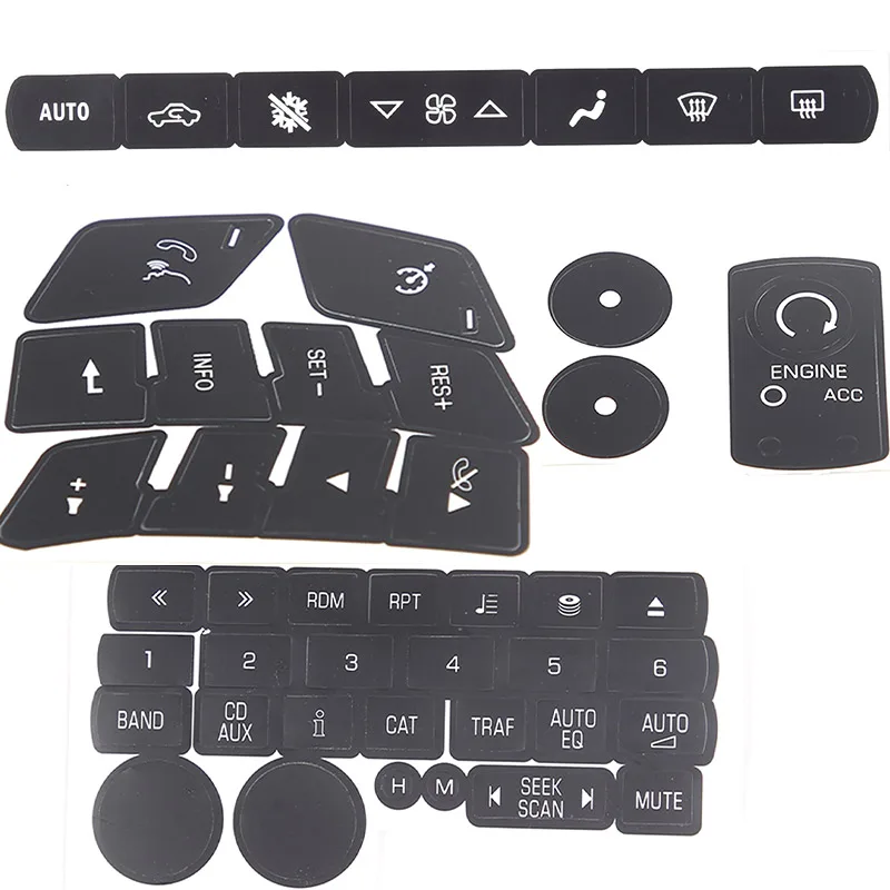 Reparatur-Aufkleber für Klimaanlagen-Schalter für Chevrolet Corvette C6 2005 2006-2013 Reparatur-Aufkleber-Set