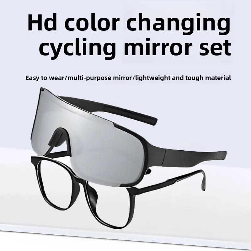 Magnetic Clip-On Sunglasses for Outdoor Sports, Oversized Frame with UV400, Windproof Goggles for Cycling Skiing Hiking