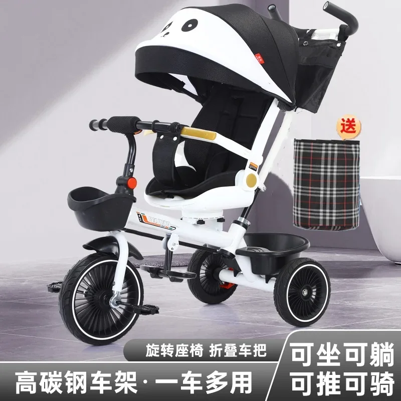 Children's Tricycles Bicycles for Sitting and Lying Down Baby Strollers Rotating Seats Walking Tools for Children