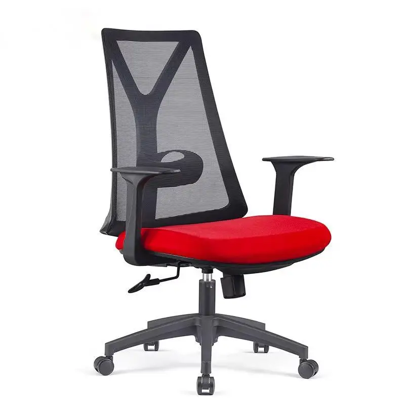 Lawyer's Office Fixed Armrest Conference Middle Back Staff Training Nylon Foot Computer Designer Chair