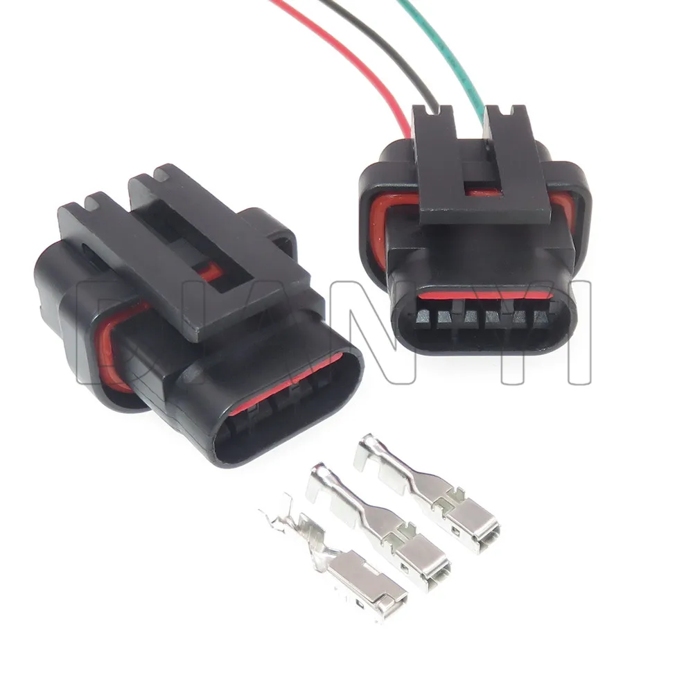 

1 Set 3 Way Cable Harness Waterproof Electrical Plug AC Assembly Car Socket With Metal Pins