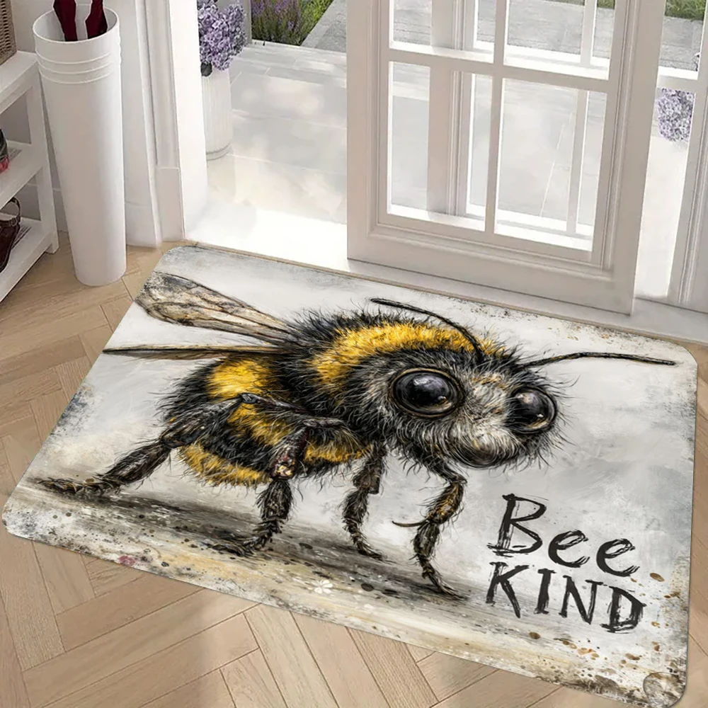 

Bee Kind Door Mat Entrance Welcome Mat Living Room Bedroom Non-slip Floormat8.19