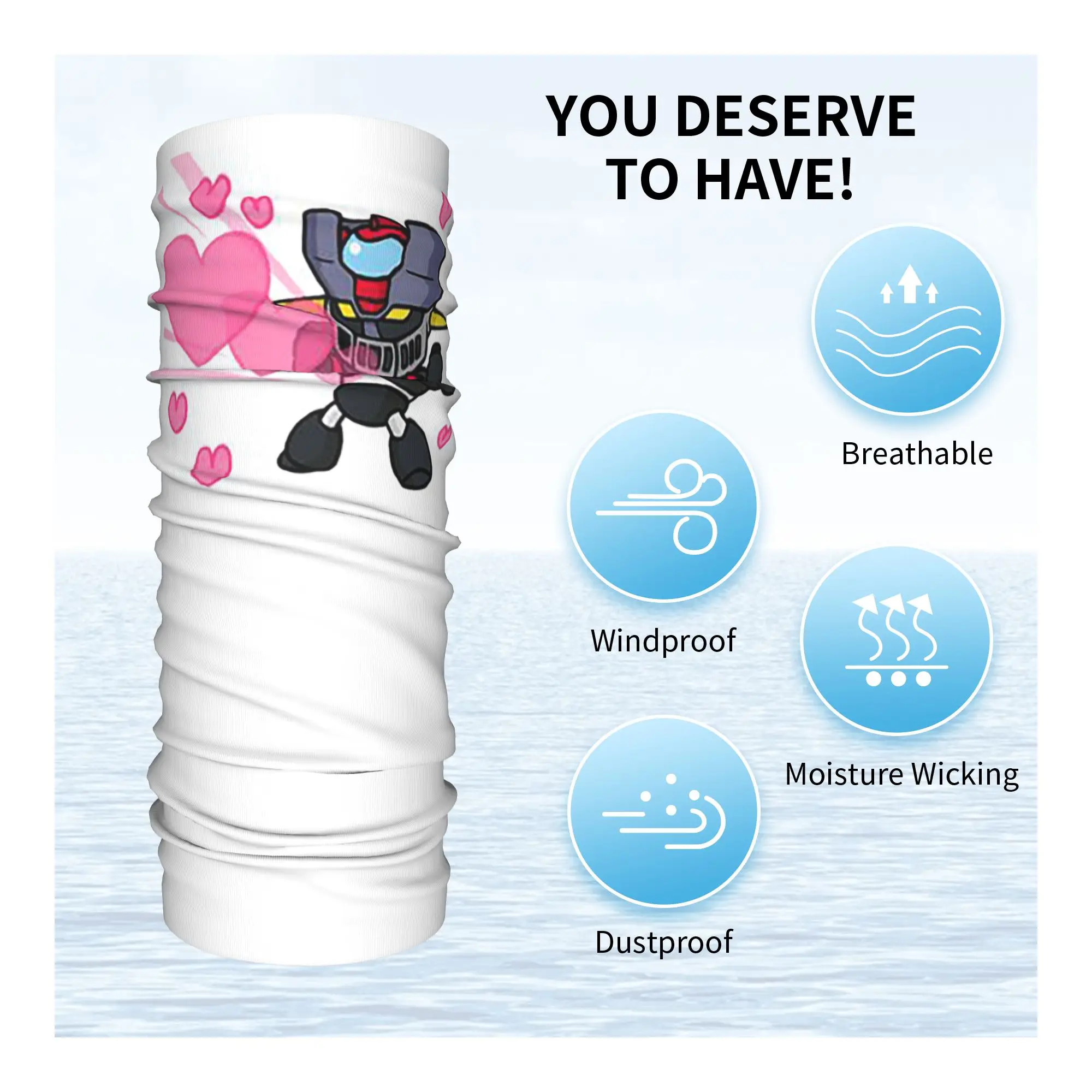 Grendizer Crossbody أكياس الصدر UFO روبوت Goldrake باندانا غطاء الرقبة المطبوعة وشاح سحري عقال المشي لمسافات طويلة الصيد للجنسين الكبار