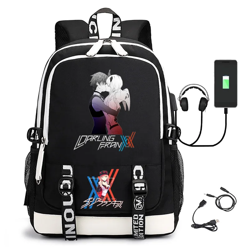 Liebling in die Franxx Anime Rucksack Primäre Und Mittleren Schule Studenten Jungen Mädchen Schul Frauen Männer Casual Laptop Rucksack