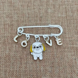 Romantic Shih Tzu Dog Brooch Pins Golden Retriever Breastpin Bestie Modern Style Gift