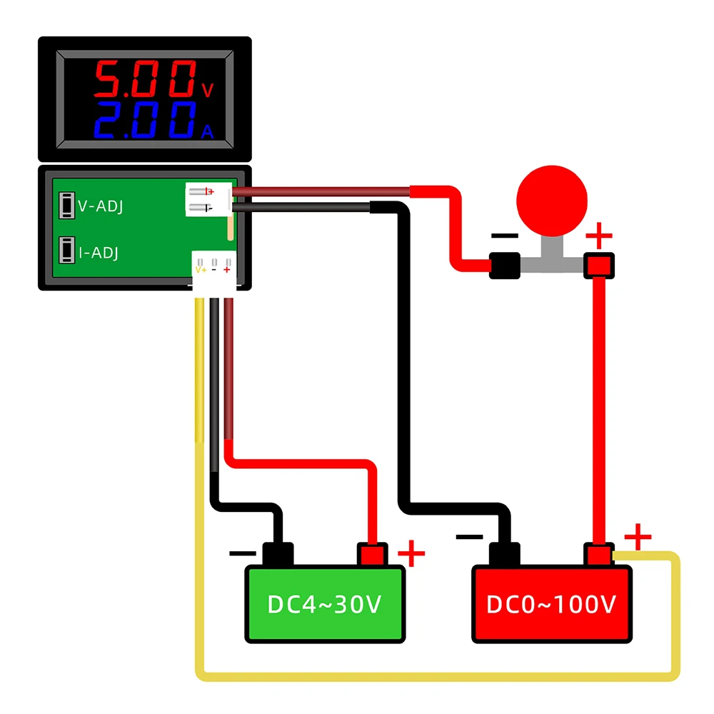 

LED Digital DC Voltage Current Power Meter 10A Range 100V Dual Display Panel Meter for Industrial Use
