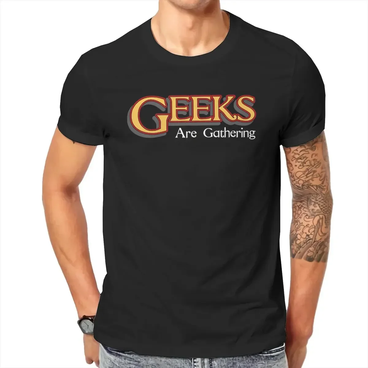 

Футболка с коротким рукавом Geeks собирает волшебные карты для мужчин, искусственная хлопковая Футболка с круглым воротником, новинка в топах и футболках