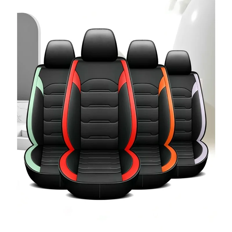 All-inclusive fashionable car seat covers with pu leather, 2 pieces suitable for most cars to resist wear and tear and scratches
