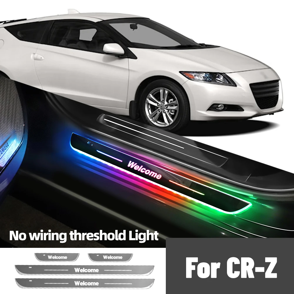 Para honda CR-Z cz cr z 2010-2016 2014 2015 luz do peitoril da porta do carro logotipo personalizado led limiar de boas-vindas pedal lâmpada acessórios