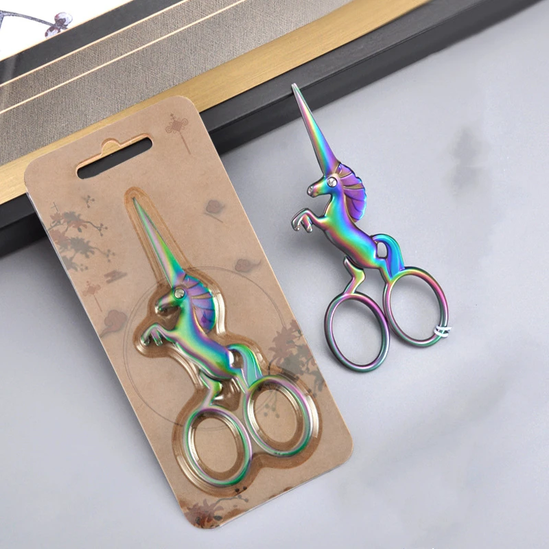 3 Colour Stainless Steel Unicorn Scissors Sewing Tools Sewing Scissors for Fabric Sharp Paper Scissors for Sewing and Needlework