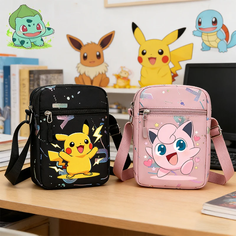 

Pokemons Cute Shoulder Bag for Anime Game Cartoon Boys Girl Student School Man Travel Tote Crossbody Case Large Capacity Handbag
