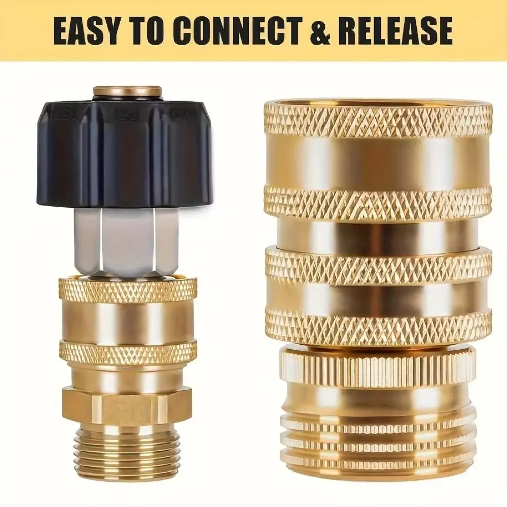Non-slip M22 Adapter High Pressure Twist Connect Quick Connection Connectors Female Swivel Quick Release Pressure Washer Adapter