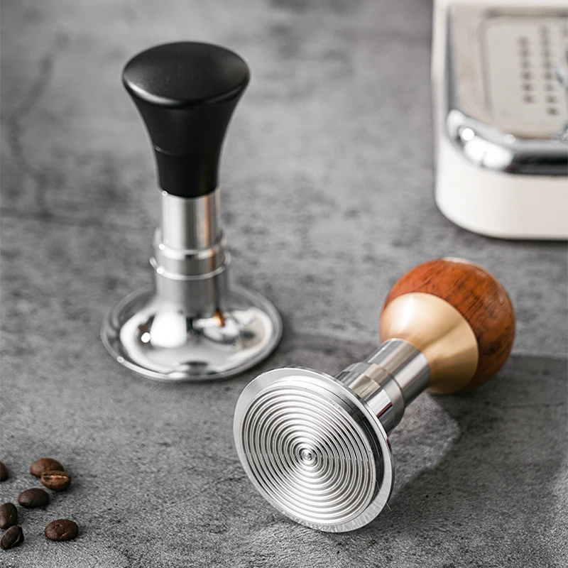 51/53.35/58.5MM Coffee Impact Tamper Constant The Force Tamper with Calibrated Spring Loaded Variable Pressure Coffee Hammer