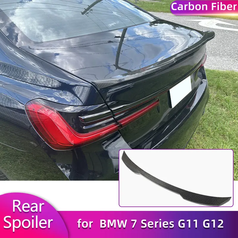 Full Carbon Fiber Rear Trunk Spoiler Wings for BMW 7 Series G11 G12 740i 750i 2016-2022 Car Rear Spoiler Boot Trunk Wing Lip